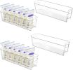 Breastmilk Storage Container 4PCS Set, Clear Freezer and Fridge Organizer Bins, Plastic Storage Bins for Breast Milk, Baby Pouches, Formula
