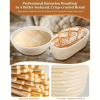 Bread proofing basket set, 9.06-inch round + 9.84-inch oval proofing bowls, yogurt bread making tool kit including kneading stick, scraper