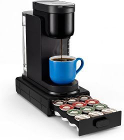 Coffee Pod Organizer Drawer for Keurig K-Cup Pods, Holds 18 Pods - Compact, Easy-Access Design with Smooth Glide