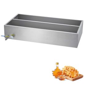 Maple Syrup Evaporator Pan, 47 Gallon, 683 Cups of 8.8oz Maple Syrup, Flat Evaporator Pan with Thermometer, 1 Valve and 3 Heating Methods