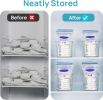 Breastmilk Storage Container 4PCS Set, Clear Freezer and Fridge Organizer Bins, Plastic Storage Bins for Breast Milk, Baby Pouches, Formula