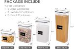 32pcs Airtight Food Storage Containers Set, BPA Free Plastic Kitchen and Pantry Organization Canisters with Lids for Cereal, Dry Food, Flour and Sugar