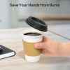 100 Pack 16 oz Disposable Coffee Cups with Lids and Sleeves, Sturdy Thick Paper Leak-free Insulated to Go Paper Hot Coffee Cups for Hot Cold Beverage