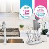 Bottle Drying Rack Space Saving Countertop Baby Bottle Holder, Drying Rack for Baby Bottles Accessories - Stores Up to 12 Bottles, Dishwasher Safe