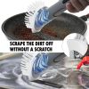 Soap Dispensing Replacement Dish Brush Storage Set with 2 PCS Brush Refills & Holder - Dispenser Scrub Cleaning Scrubber Kitchen Dishwashing Dish Wand