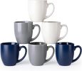 16oz Coffee Mugs Set of 6, Large Ceramic Coffee Mugs for Man, Woman, Dad, Mom