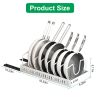 Pull Out Pots And Pans Organizer Under Cabinet With 8 Adjustable Dividers Rustproof Carbon Steel Sliding Pots Holder For Kitchen Cookware Bakeware Pot